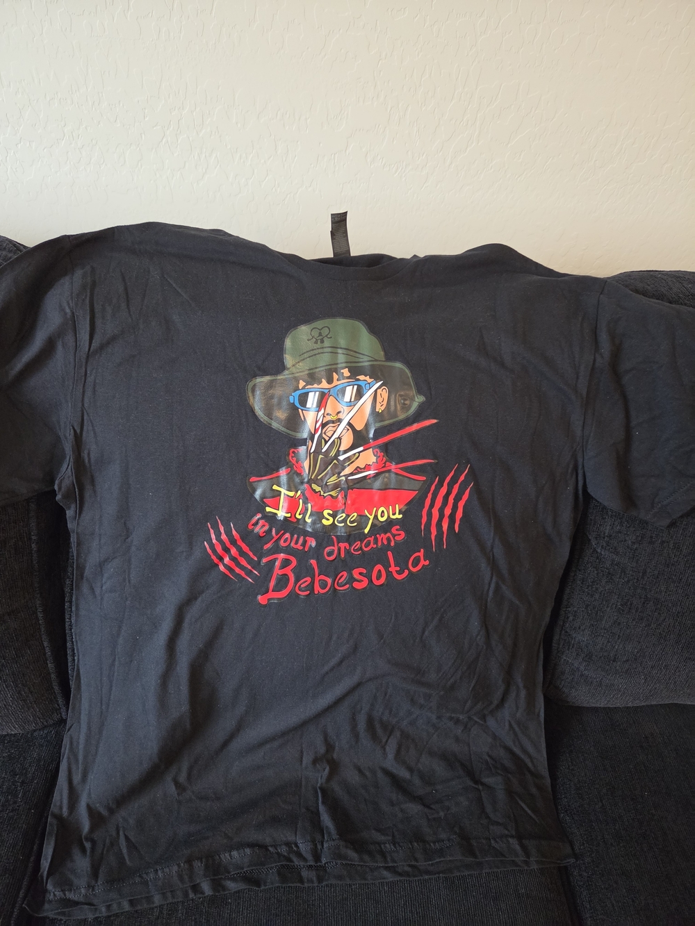 Gildan Black Short-Sleeve Tee with Colorful Dream Graphic